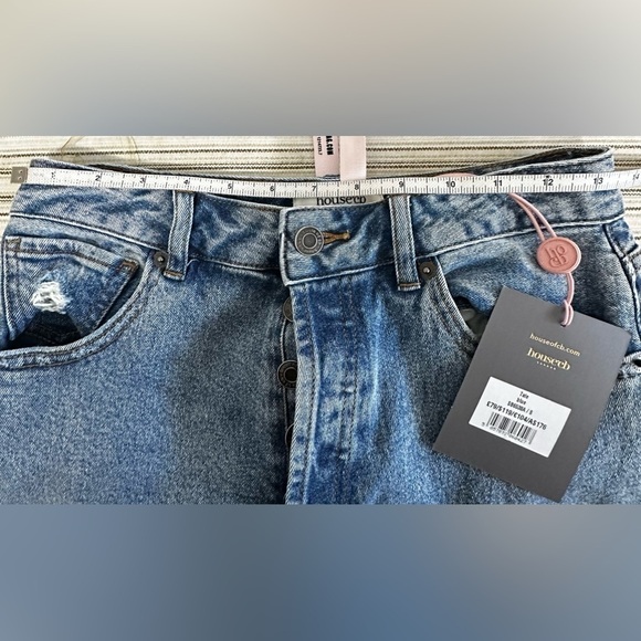 HOUSE Of CB ‘Tate’ Blue Vintage Fit Antique wash high waist jeans. Size S. NWT. - Picture 7 of 11